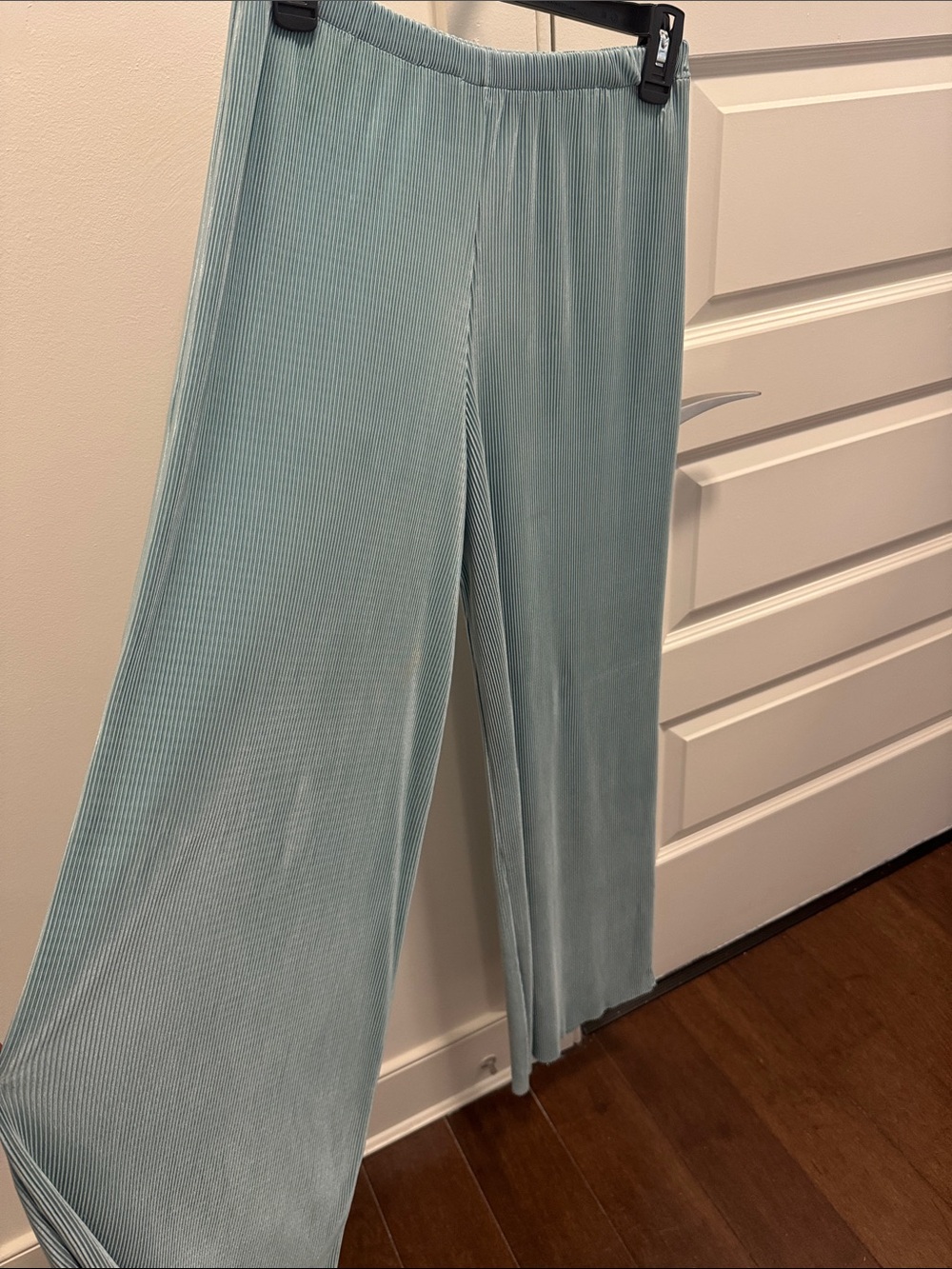 Zara Mint Pleated Elastic-Waist pants